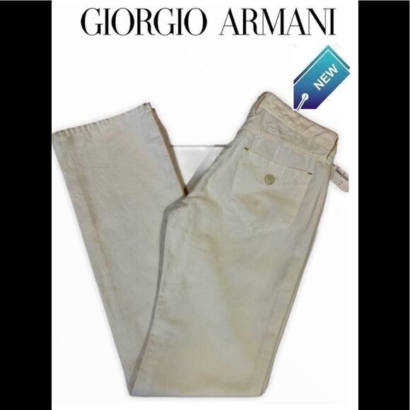 Giorgio Armani cream white jeans NWT size 28 - Picture 11 of 11